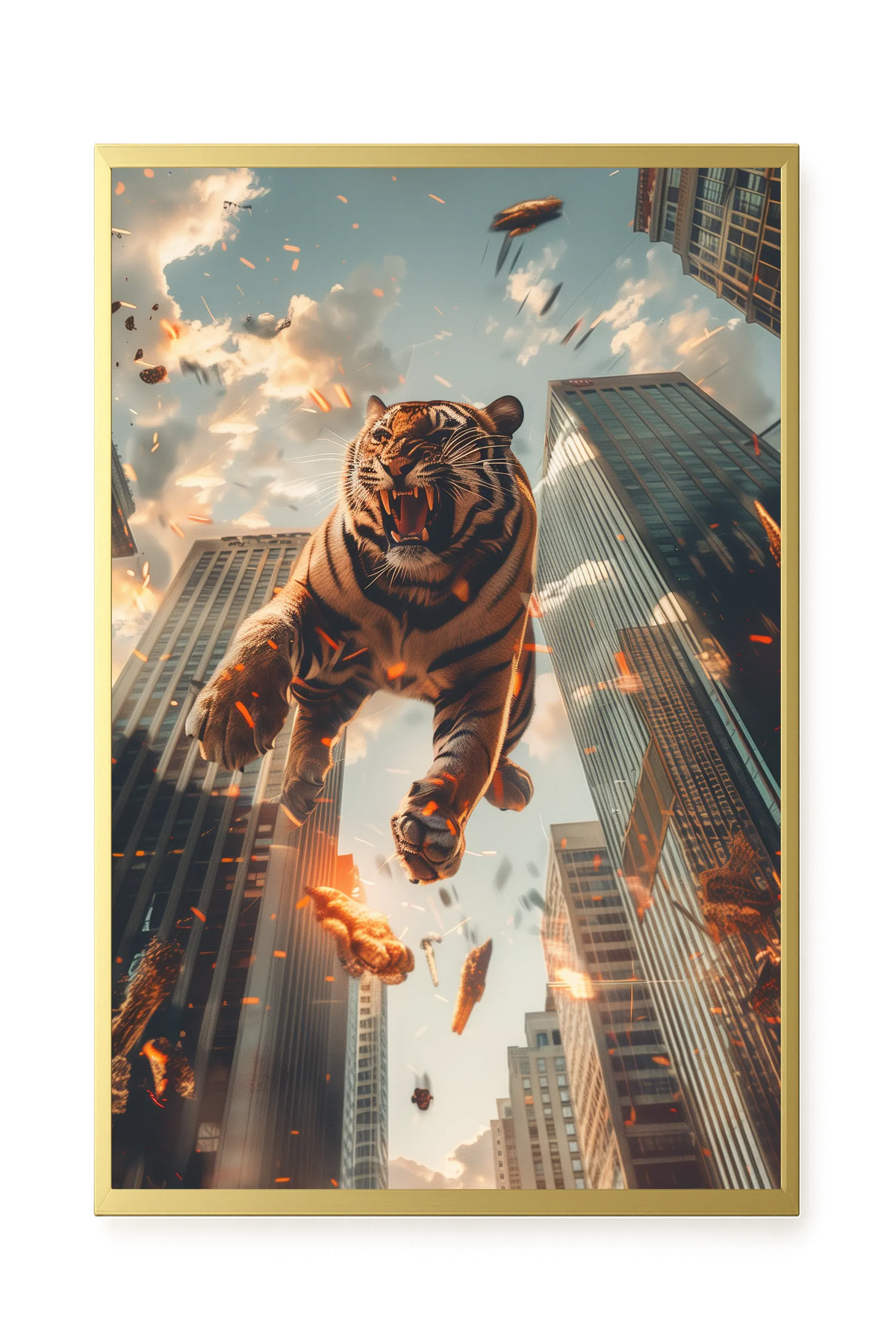 Roaring Tiger Canvas Wall Art