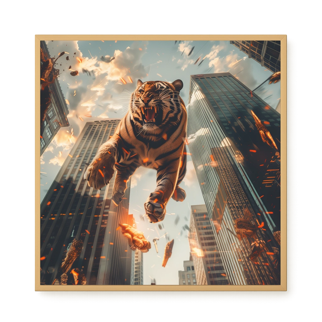 Roaring Tiger Canvas Wall Art