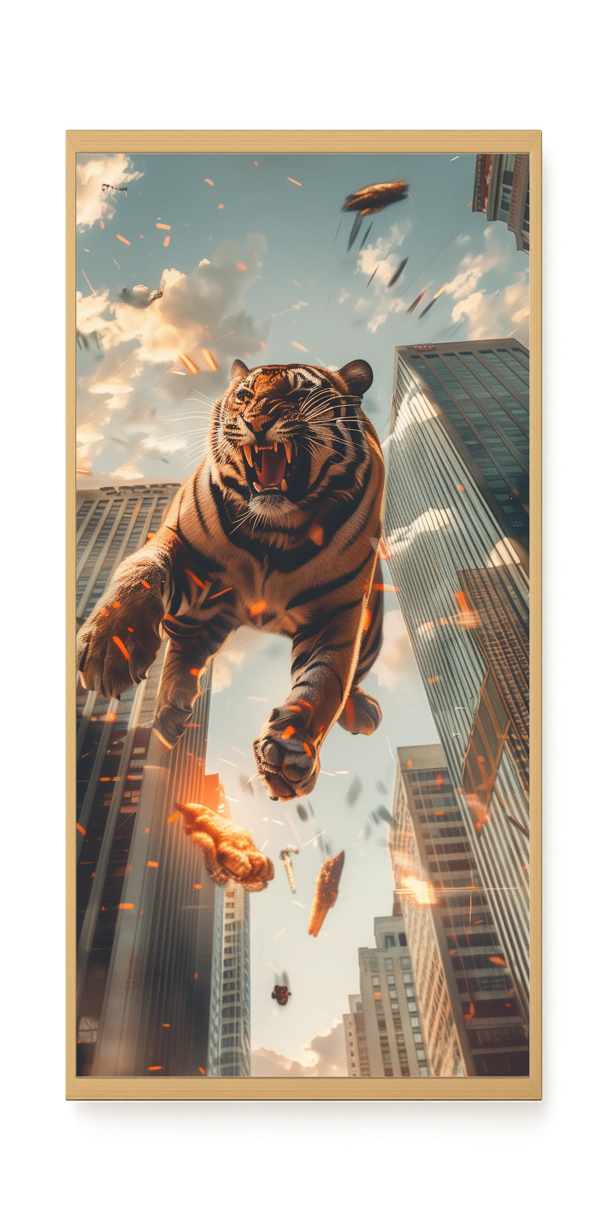 Roaring Tiger Canvas Wall Art