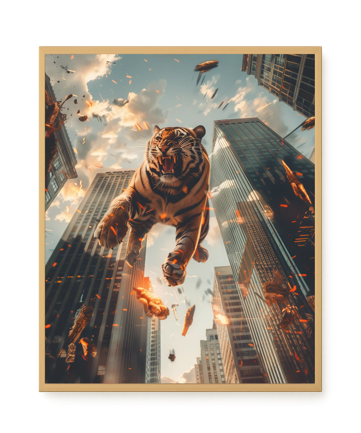 Roaring Tiger Canvas Wall Art