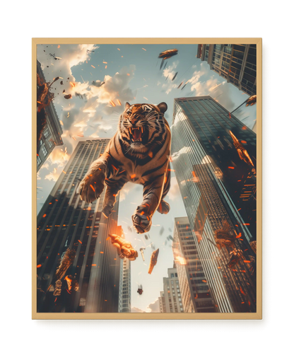 Roaring Tiger Canvas Wall Art