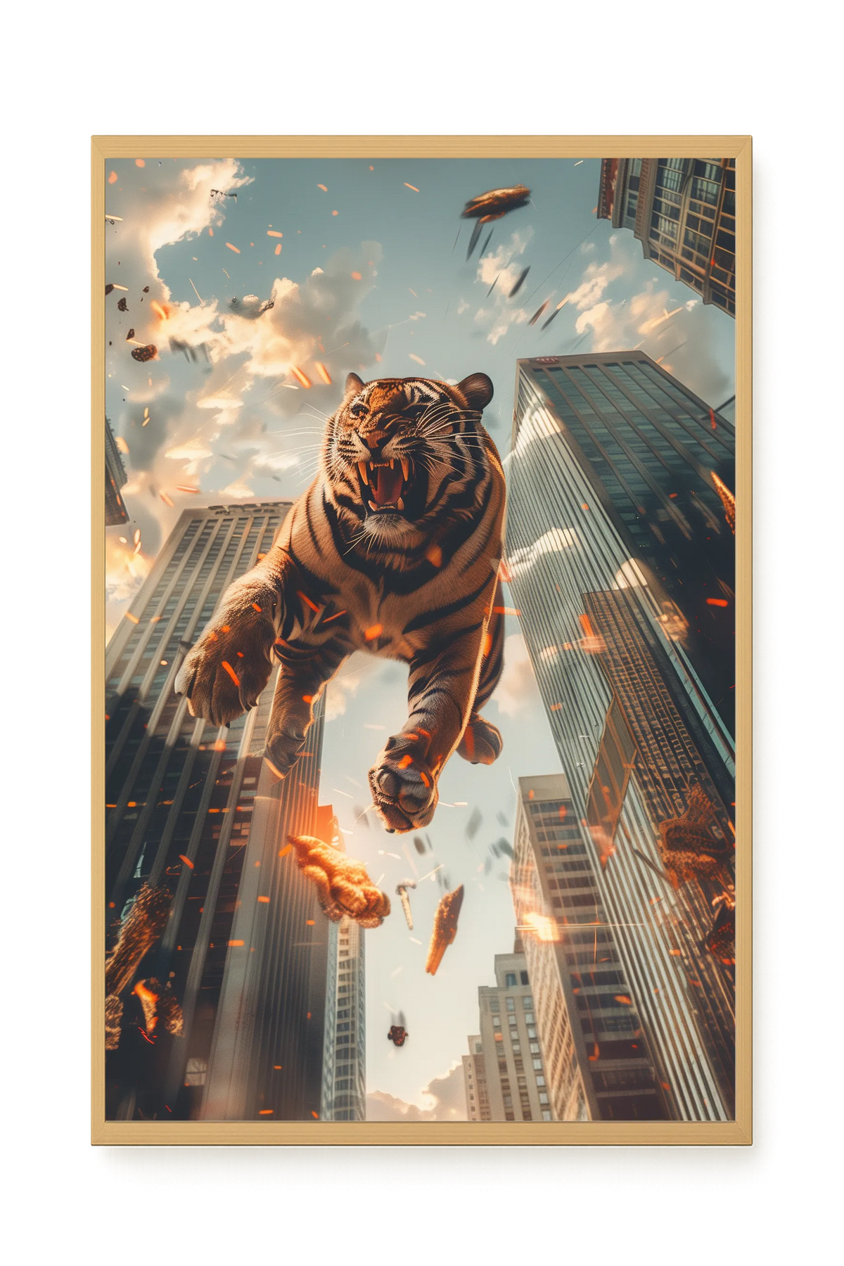 Roaring Tiger Canvas Wall Art