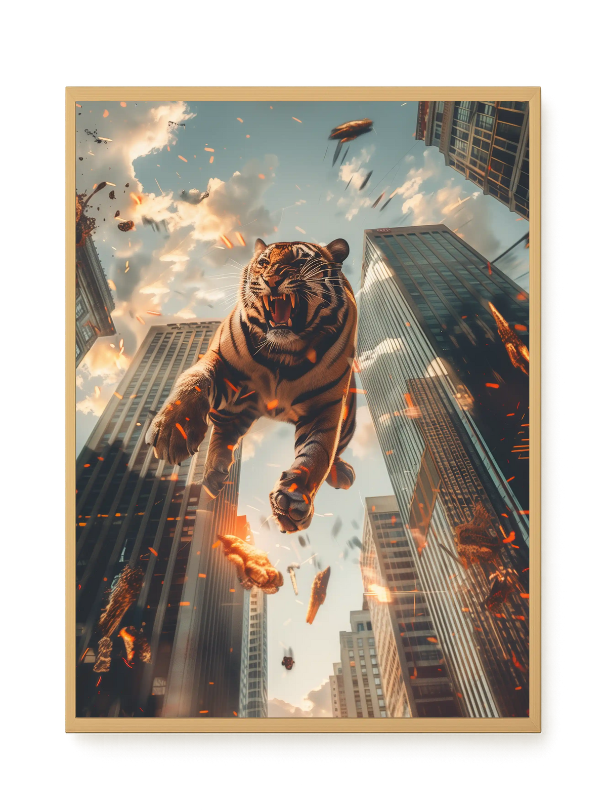 Roaring Tiger Canvas Wall Art