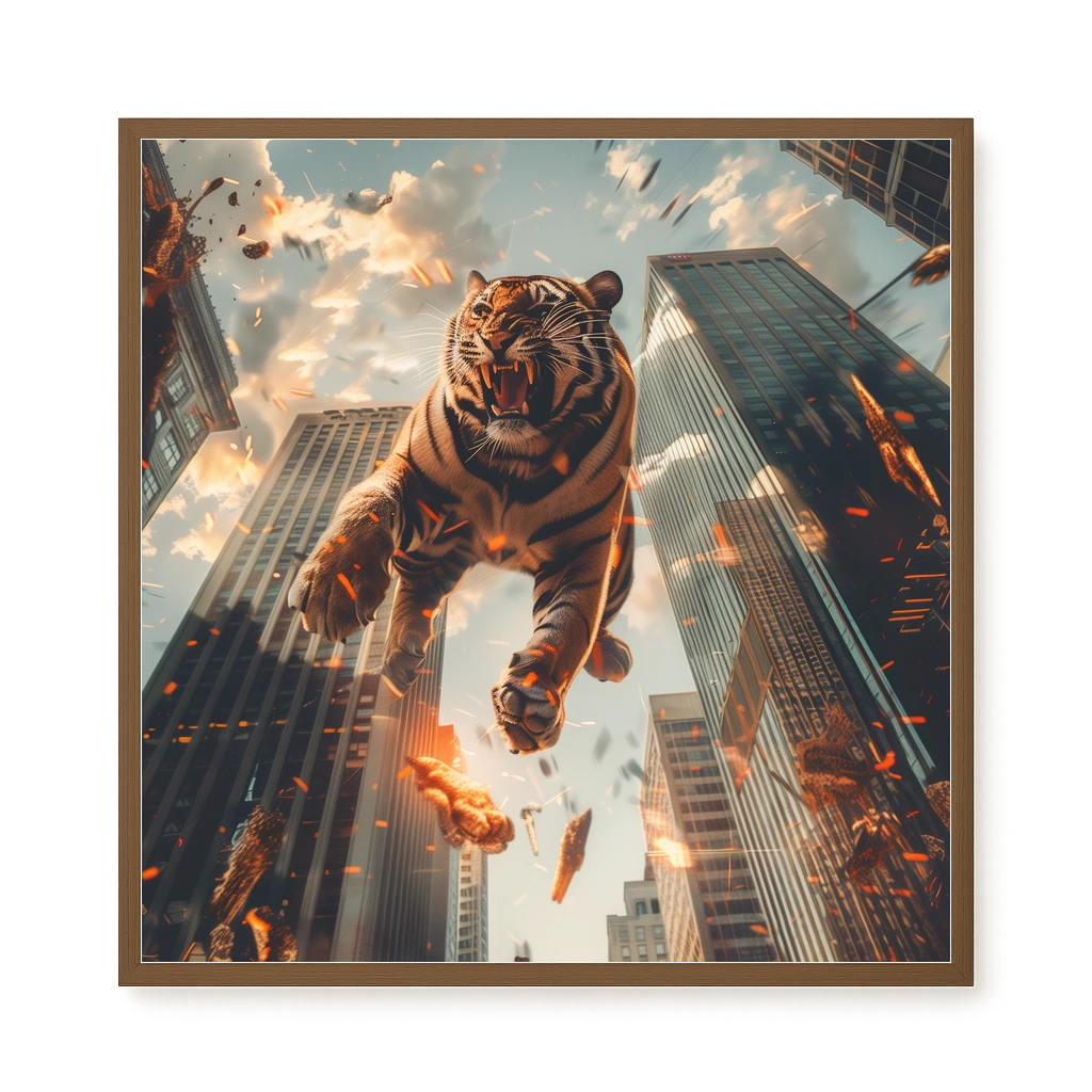 Roaring Tiger Canvas Wall Art