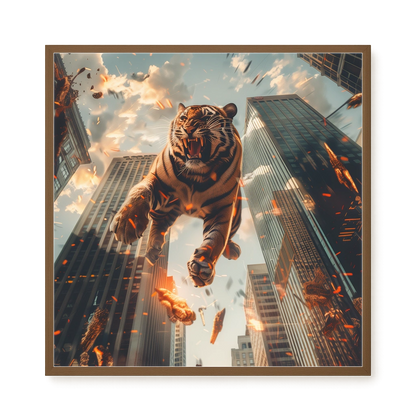 Roaring Tiger Canvas Wall Art