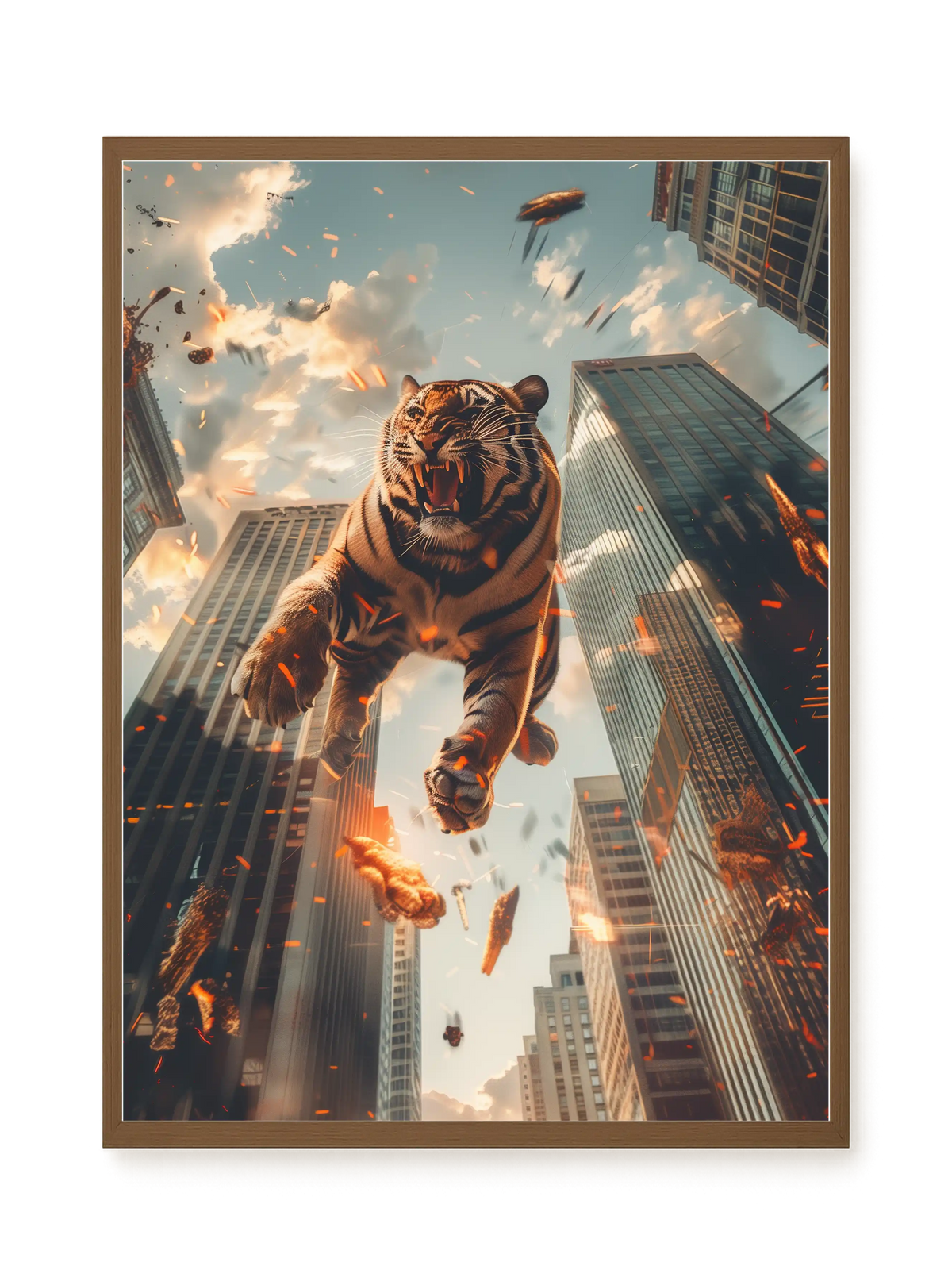 Roaring Tiger Canvas Wall Art