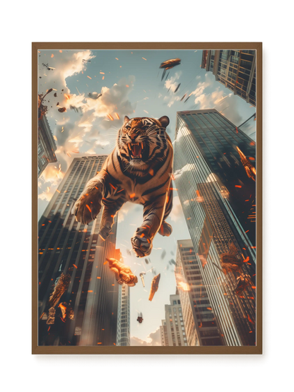 Roaring Tiger Canvas Wall Art