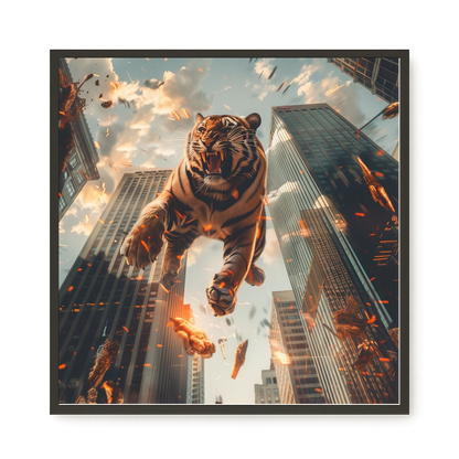 Roaring Tiger Canvas Wall Art
