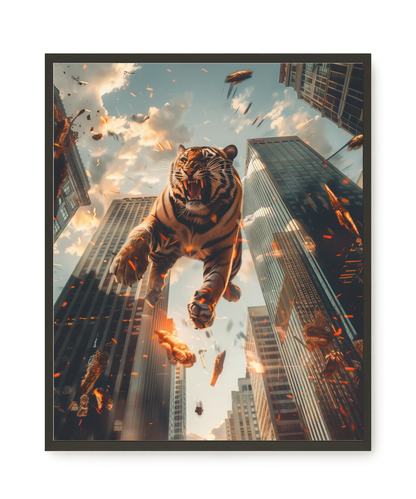 Roaring Tiger Canvas Wall Art