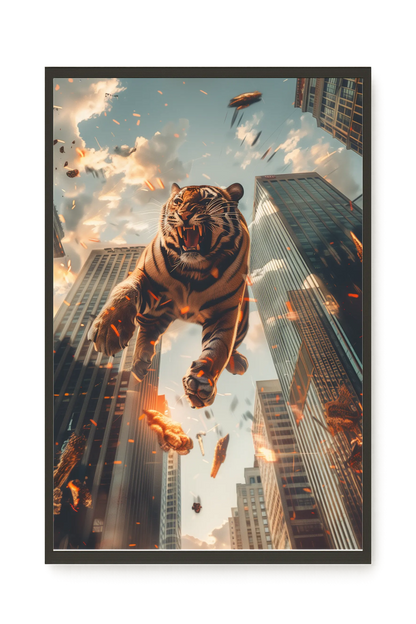 Roaring Tiger Canvas Wall Art