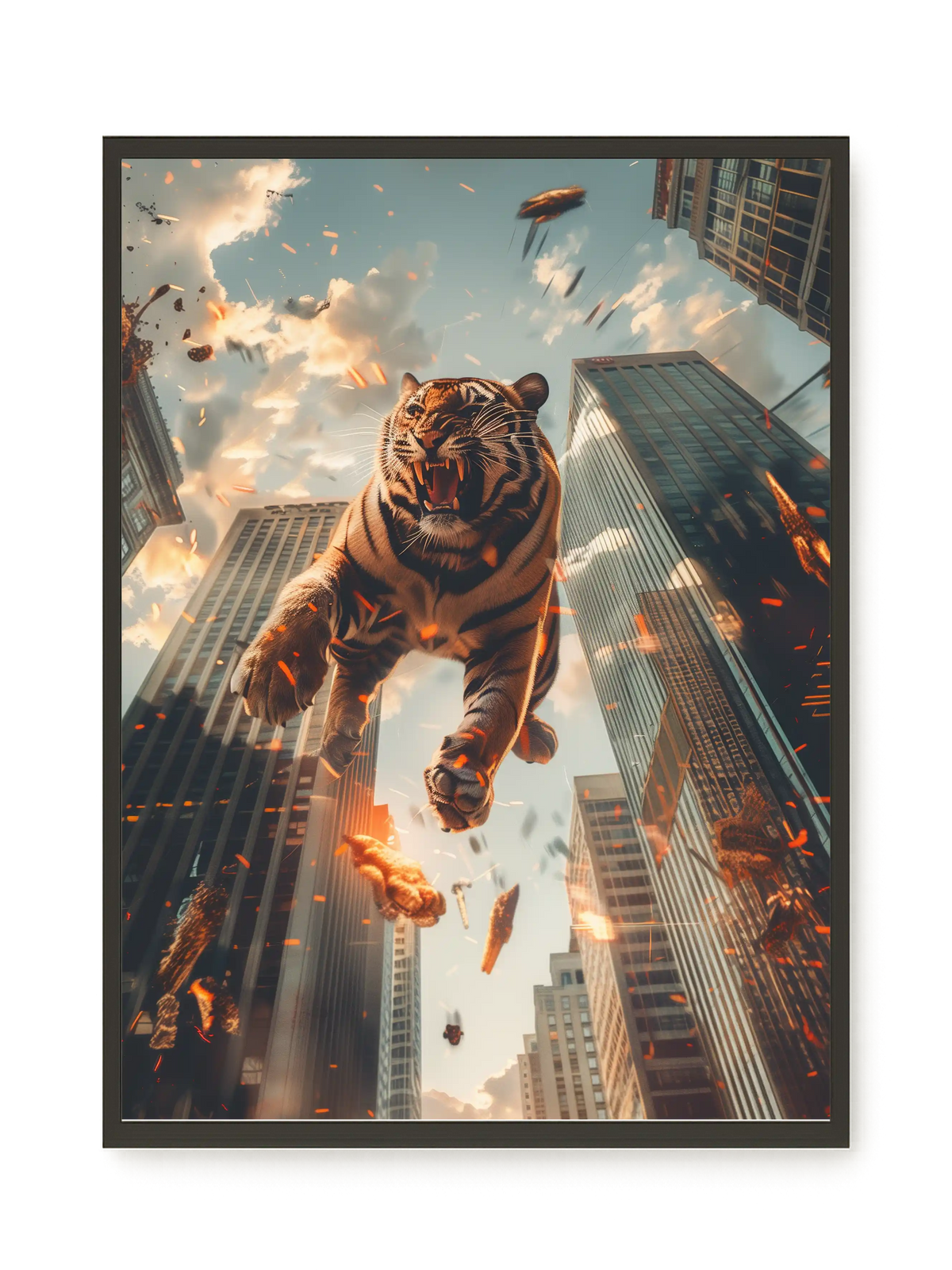 Roaring Tiger Canvas Wall Art