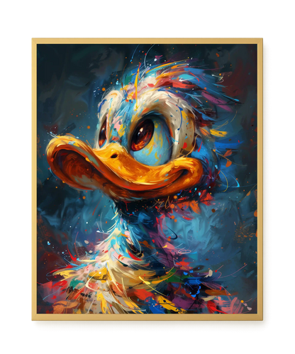 Cartoon Duck Canvas Print