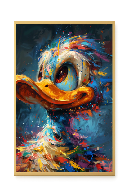 Cartoon Duck Canvas Print