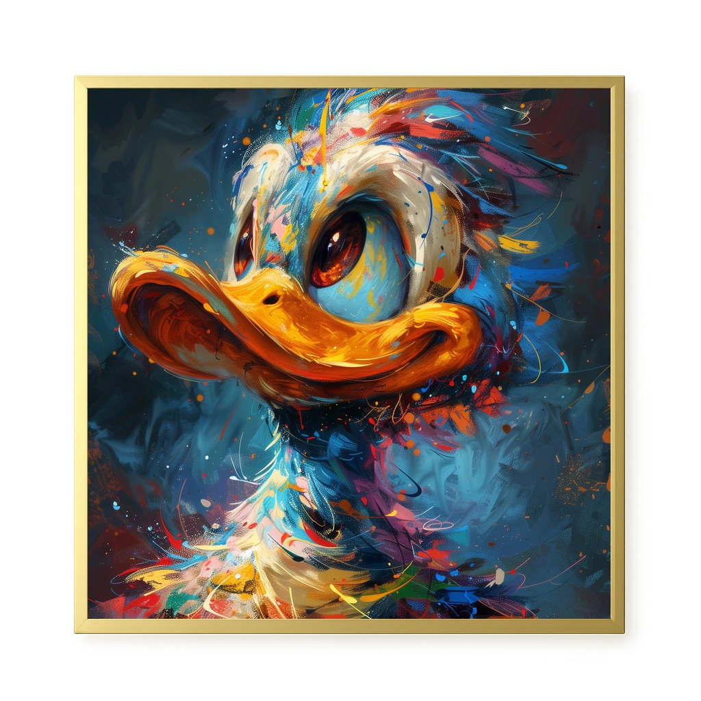 Cartoon Duck Canvas Print