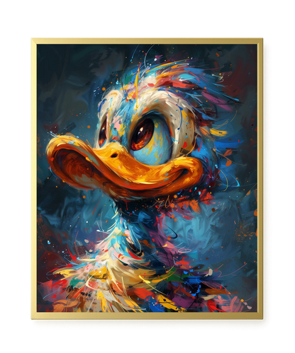 Cartoon Duck Canvas Print