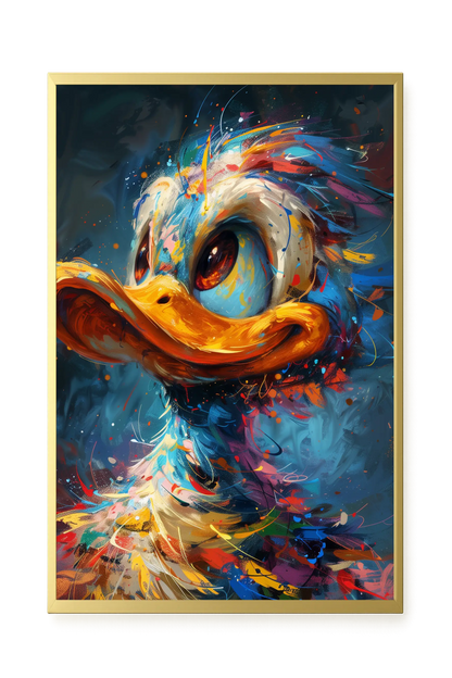 Cartoon Duck Canvas Print