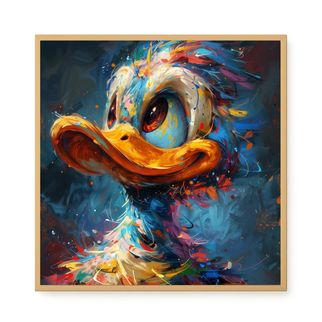 Cartoon Duck Canvas Print