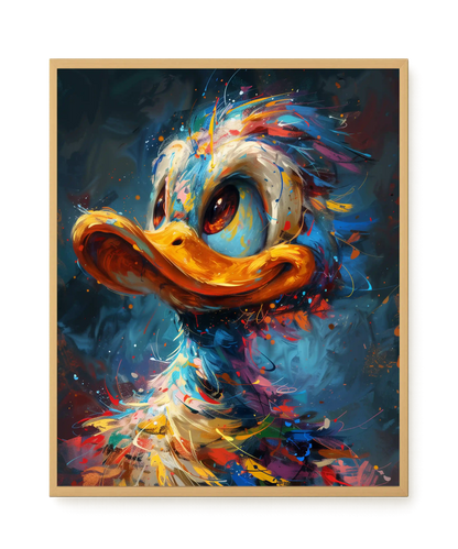 Cartoon Duck Canvas Print