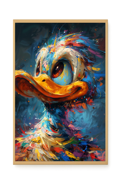 Cartoon Duck Canvas Print