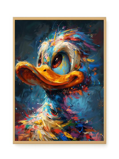 Cartoon Duck Canvas Print