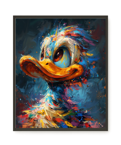 Cartoon Duck Canvas Print