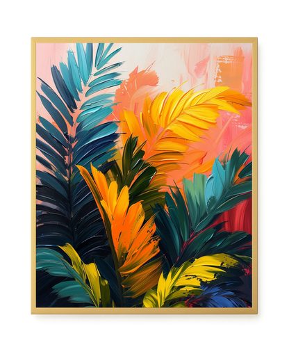 Tropical Leaves Canvas Wall Art