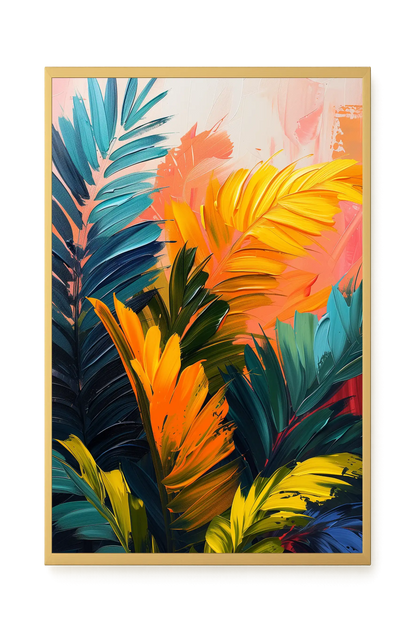 Tropical Leaves Canvas Wall Art