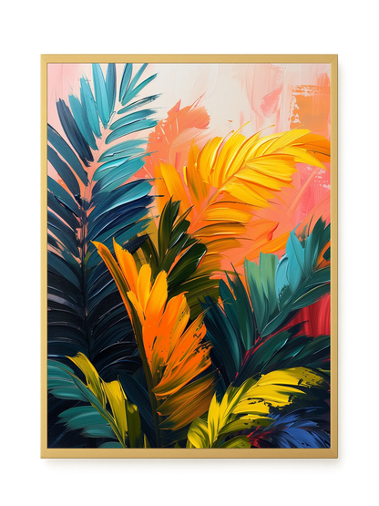 Tropical Leaves Canvas Wall Art