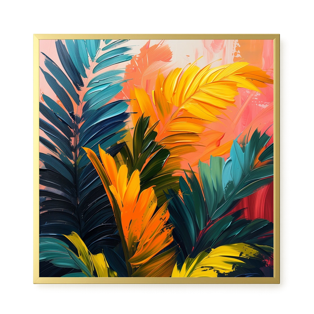 Tropical Leaves Canvas Wall Art