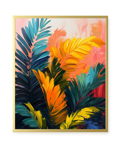 Tropical Leaves Canvas Wall Art