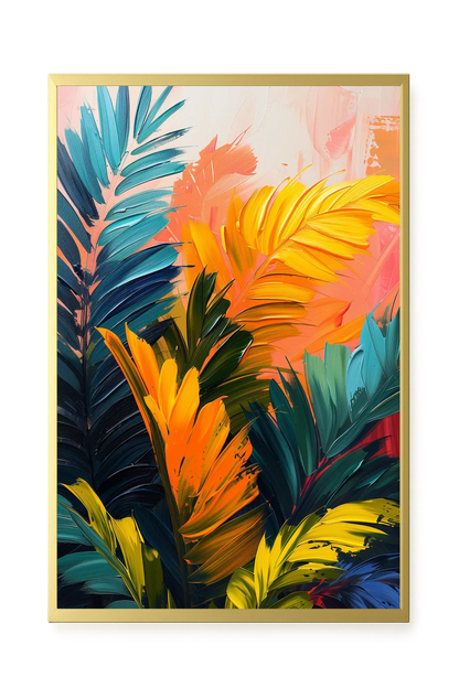 Tropical Leaves Canvas Wall Art