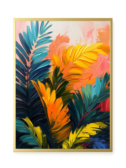 Tropical Leaves Canvas Wall Art
