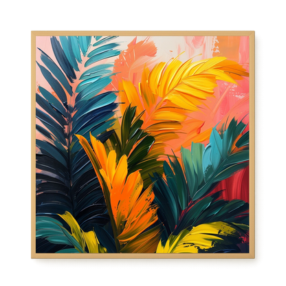 Tropical Leaves Canvas Wall Art