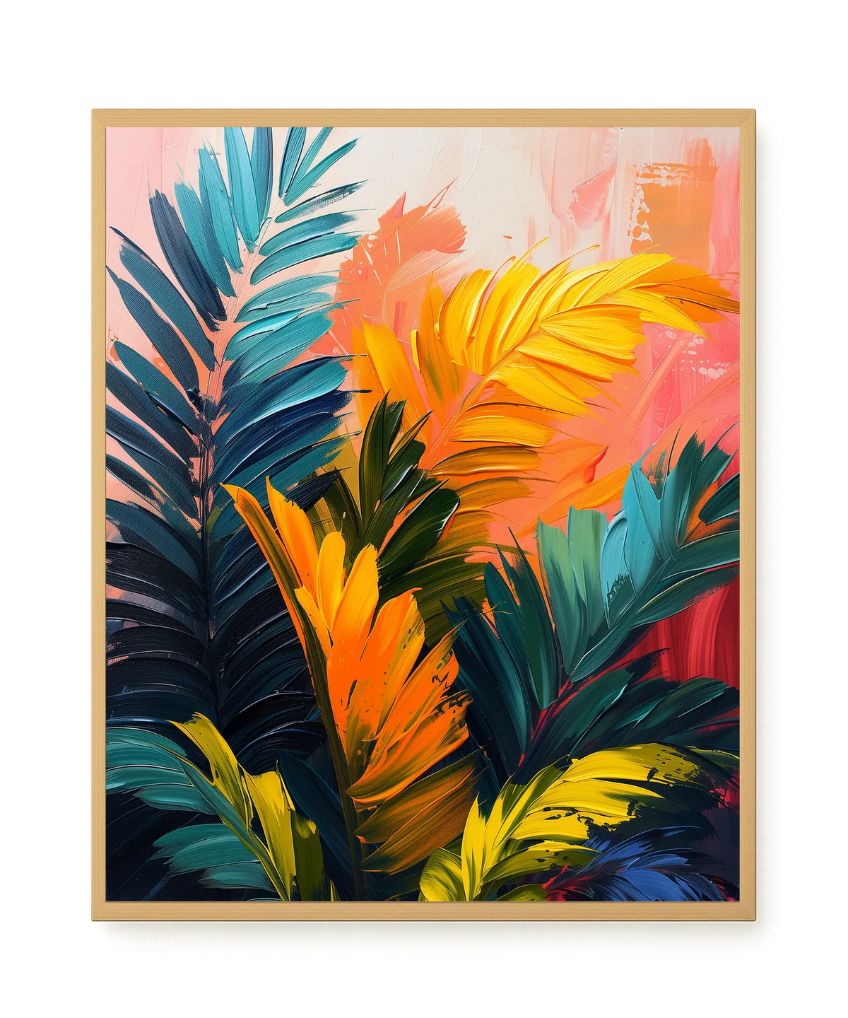 Tropical Leaves Canvas Wall Art