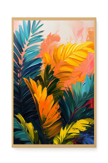 Tropical Leaves Canvas Wall Art