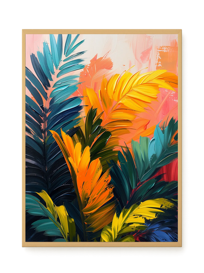 Tropical Leaves Canvas Wall Art