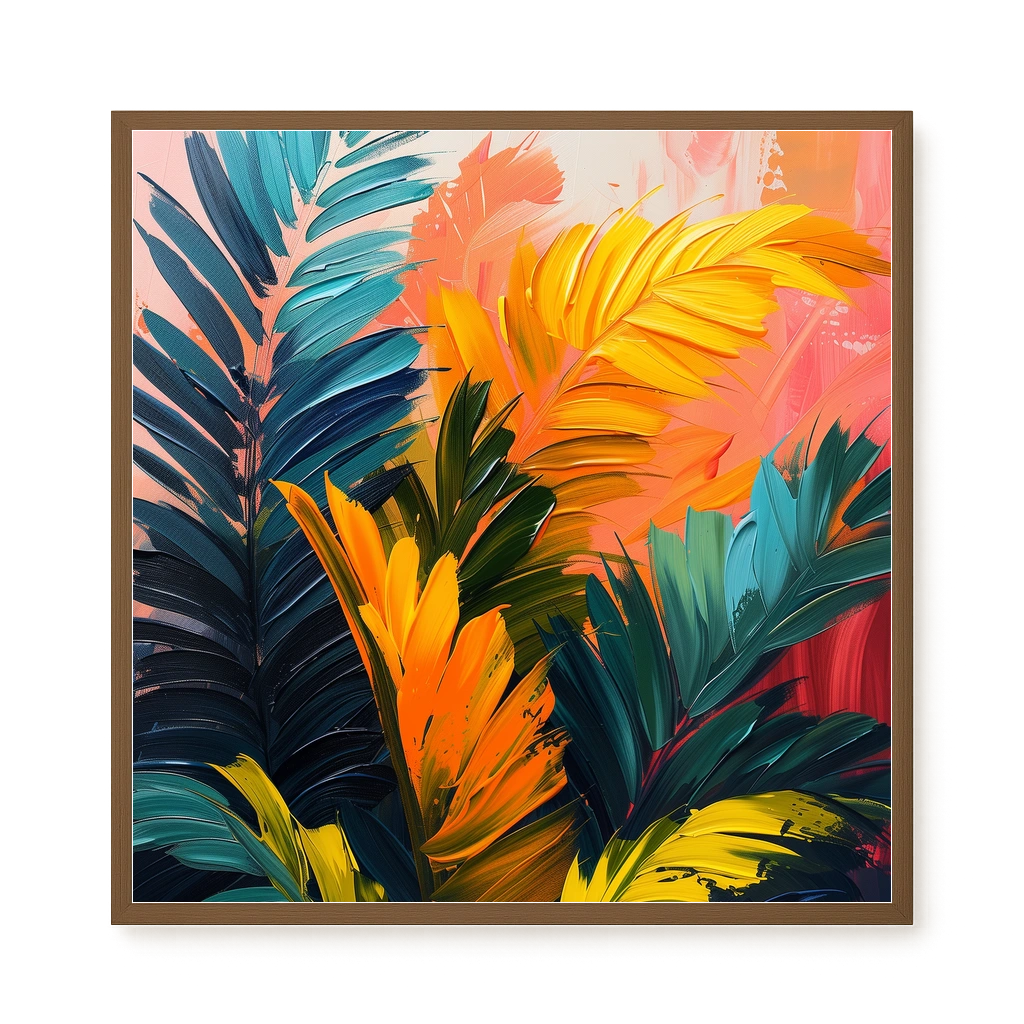 Tropical Leaves Canvas Wall Art