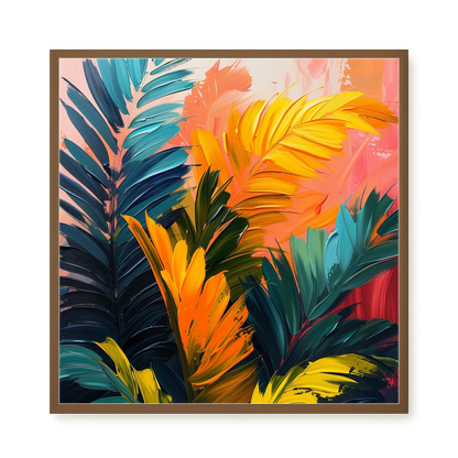 Tropical Leaves Canvas Wall Art