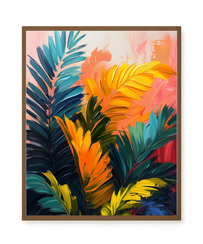 Tropical Leaves Canvas Wall Art