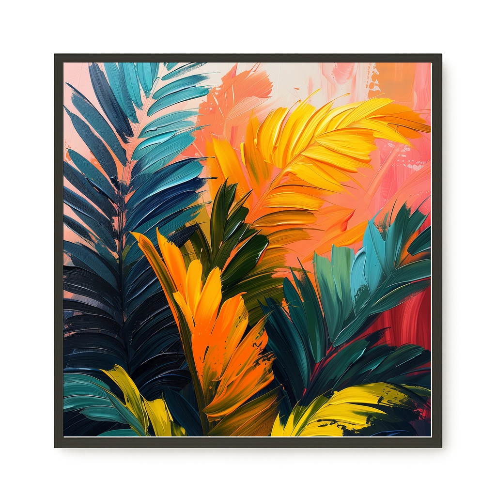 Tropical Leaves Canvas Wall Art