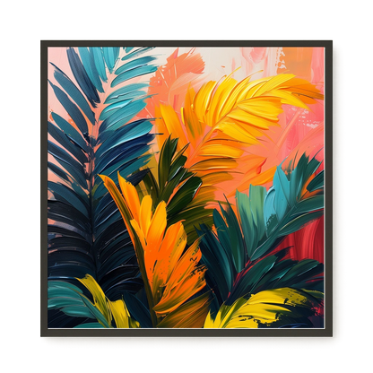 Tropical Leaves Canvas Wall Art