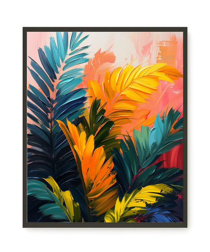 Tropical Leaves Canvas Wall Art
