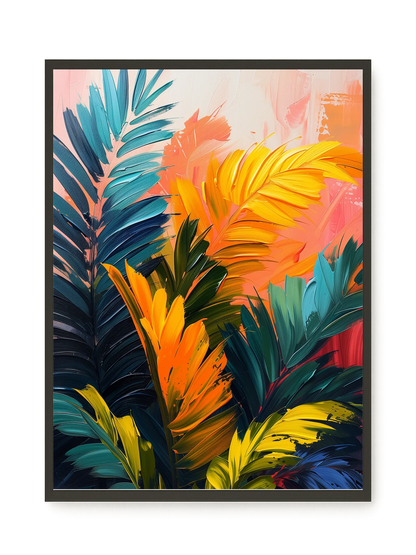 Tropical Leaves Canvas Wall Art