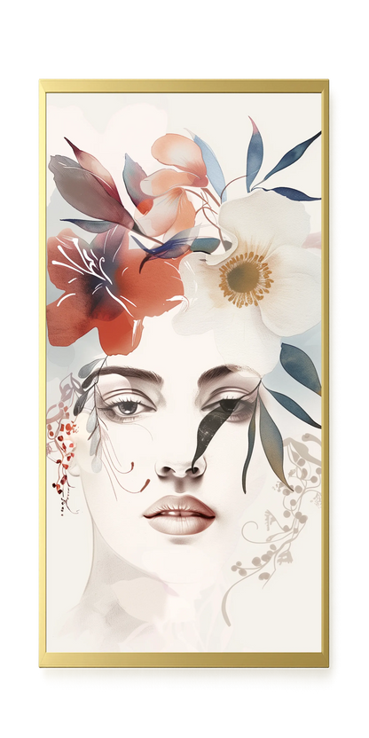 Floral Portrait Canvas Print