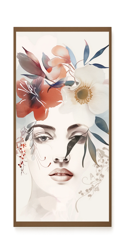 Floral Portrait Canvas Print