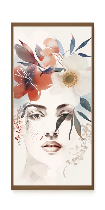 Floral Portrait Canvas Print