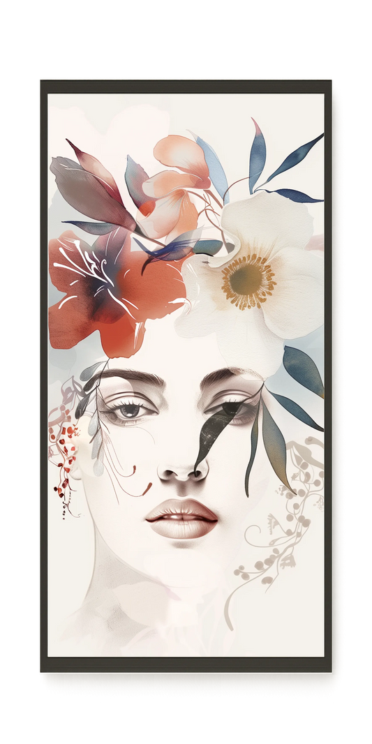 Floral Portrait Canvas Print