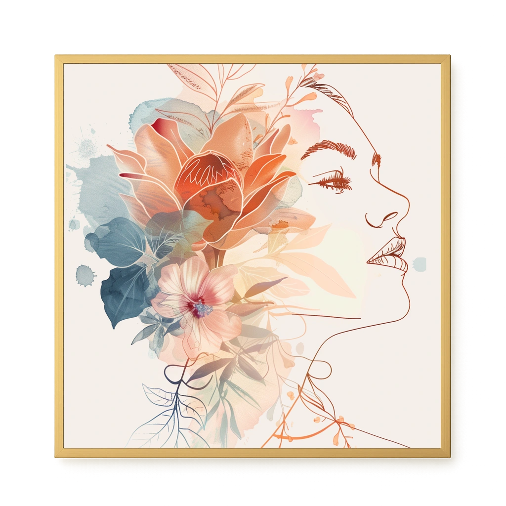Line Profile Canvas Wall Art