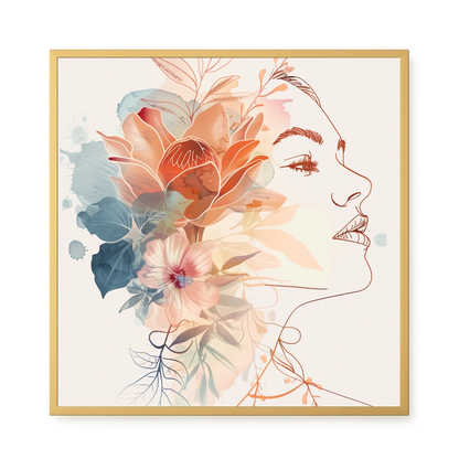 Line Profile Canvas Wall Art