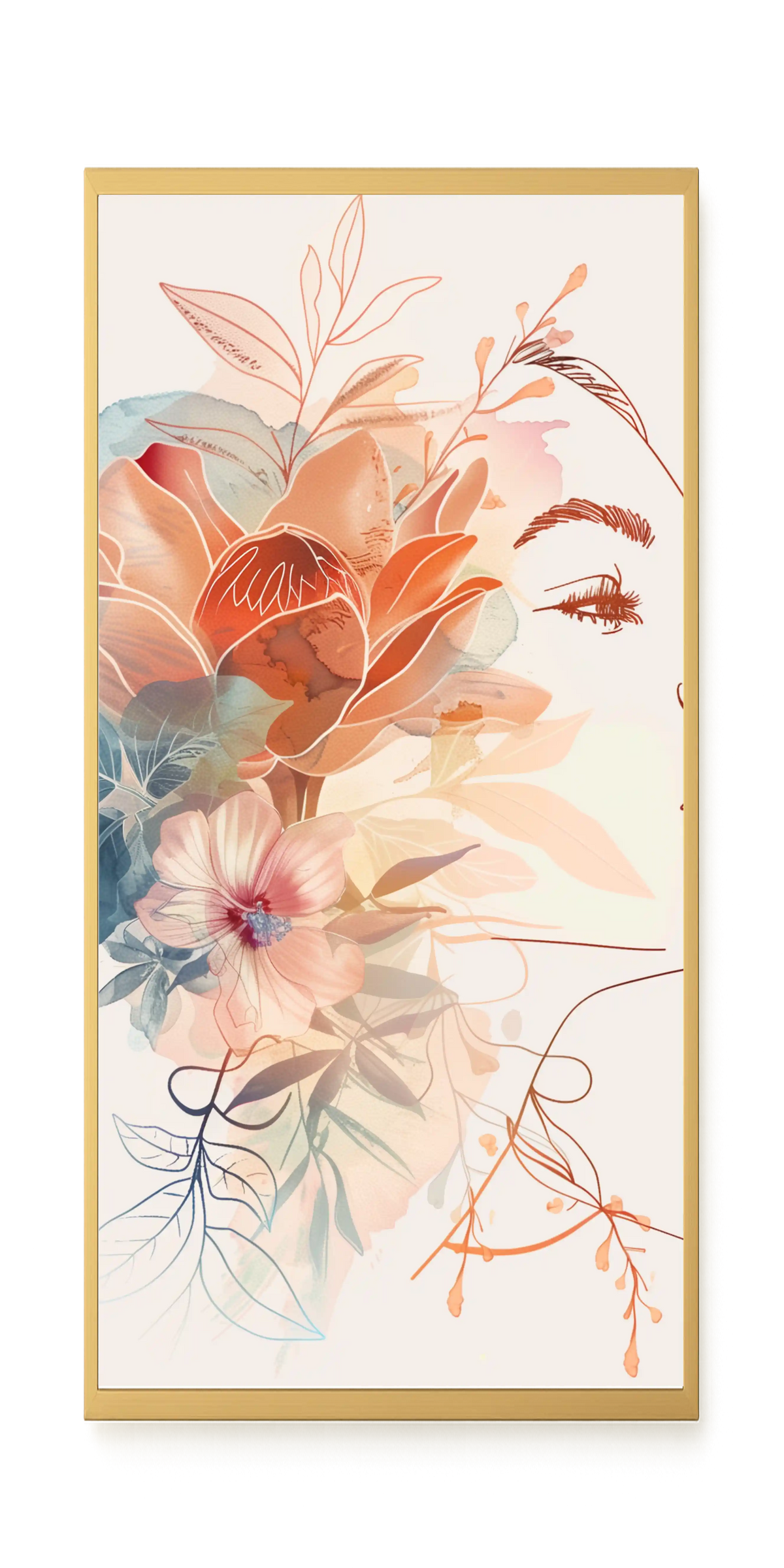 Line Profile Canvas Wall Art